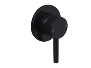 CARBON ROUND SHOWER OR BATH MIXER BLACK