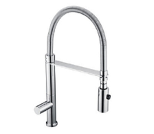 Mixer tap, flexible gooseneck