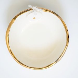Little Bowl - Gold Rim & Star Tag - Living Well With Steph