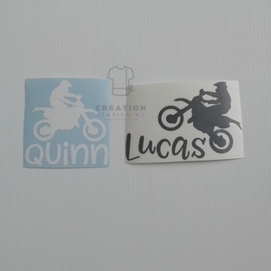Dirt bike lunchbox decal - Creation Station NZ