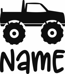 Monster Truck lunchbox label - Creation Station NZ