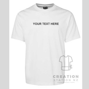 Mens clothing with custom text - Creation Station NZ