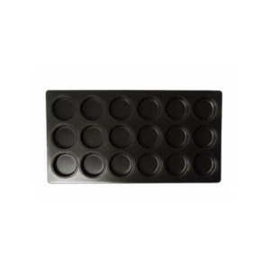 Products: CBS Hamburger Bun Tray – 6×3 Indent (102mm Round) - Creative Bakery Solutions