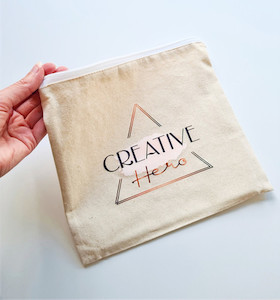 Products: Canvas Zipper Bag Creative Hero NZ