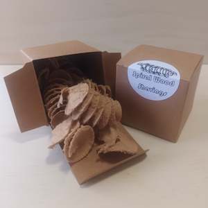 Create Your Own Collage Box: Spiral Wood Shavings