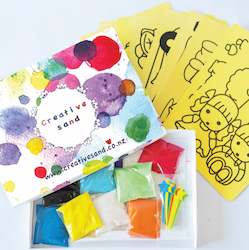 Sandartnz: A4 Sand Art Party Pack (10 x Cards + Coloured Sand)