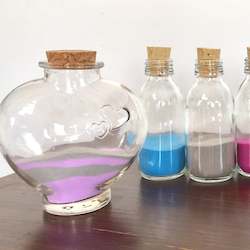 Wedding Sand Ceremony Containers: Heart Jar Sets Including Sand (From 2 to 8 People)