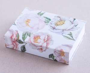 Products: Jotter Pad – Peonies – White – New