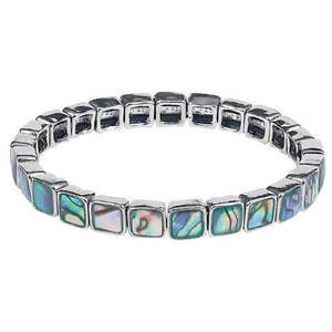 Paua Bracelet - Natural - Small Squares