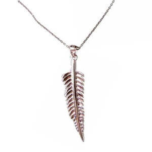 Jewellery: Sterling Silver Fern Pendant.