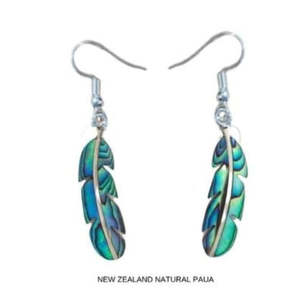 Jewellery: Paua Feather Earrings