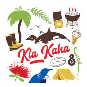 Kiwiana: Kia Kaha Coaster Set