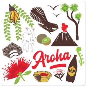 Kiwiana: Aroha Coaster Set
