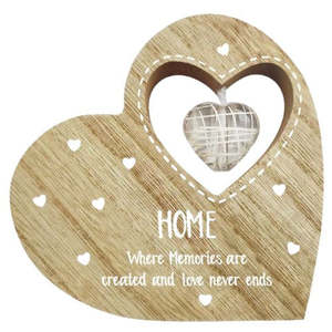 Wooden Sitting Heart Home