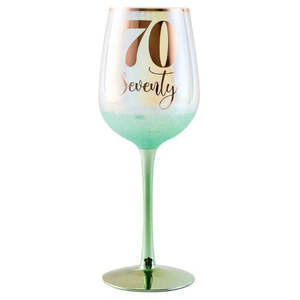 Glitterati Wine Glass - 70th