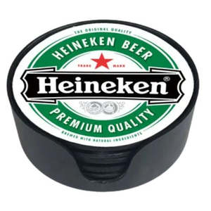Mancave: Heineken Glass Coasters