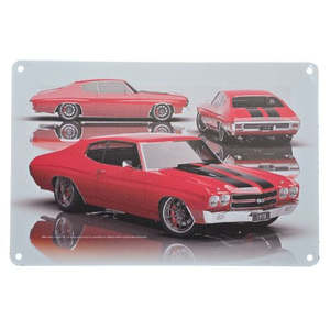 Chevrolet Chevelle 1970 Tin Sign - Red