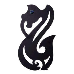 Metal Wall Art: Manaia Black Silhouette