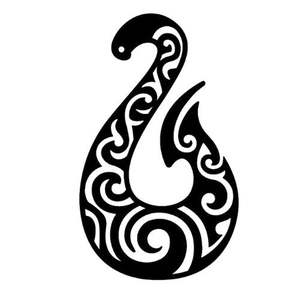 Metal Wall Art: Fish Hook Black Silhouette