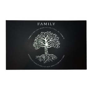 Metal Wall Art: Family Tree of Life Black Silhouette