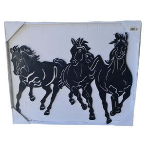 Metal Wall Art: Running Horses Wall Art