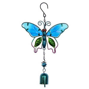 Wind Chimes Spinners: Butterfly Bell Wind Chime Blue - 30cm