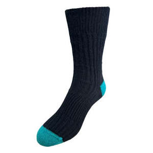 Possum Merino: Womens Possum & Merino Rib Socks - Teal