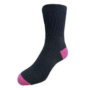 Womens Possum & Merino Rib Socks - Fuchsia