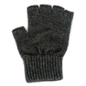 Possum & Merino Fingerless Gloves - Graphite