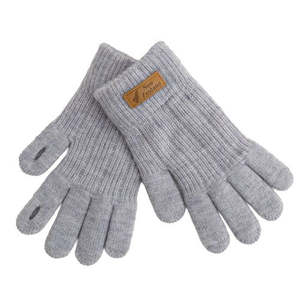 Text Gloves - Grey Silver - Small