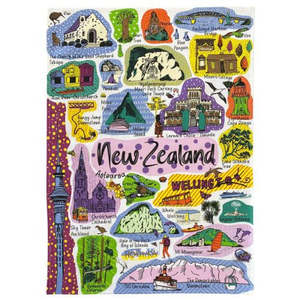 NZ Destinations Tea Towel