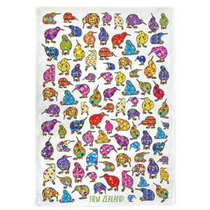 Manchester: Pattern Kiwis Tea Towel