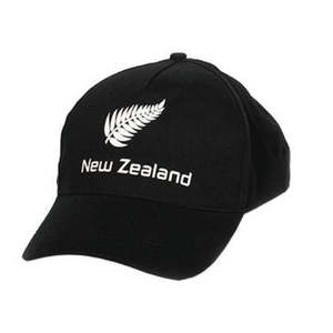 Hats Beanies: Adults NZ Fern Cap - Black