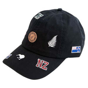 Hats Beanies: Adults Multi Icons Cap - Black