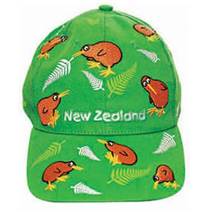 Hats Beanies: Kids Multi Kiwis Cap - Green