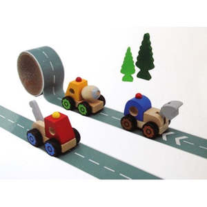 Children: Wooden PB Trucks with Road Tape