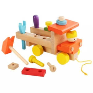 Pull Along Wooden Assembly Car
