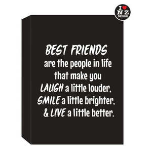 New Zealand Made: Black Word Block - Best Friends