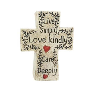 Inspirational Cross Plaque - Care Deeply