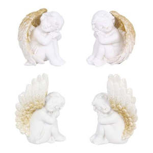 Cherubs Angels: Cherub with Gold Glitter