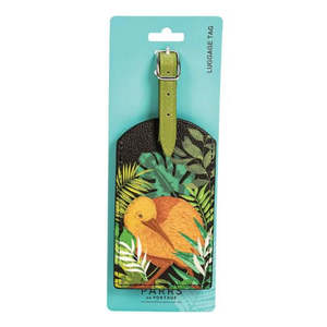 Kiwi Tropics Black Luggage Tag