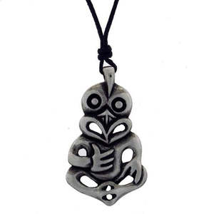Tiki Pewter Pendant