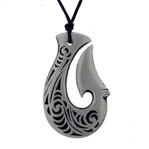Hook. Pewter Pendant