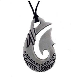 Hook Tail Pewter Pendant