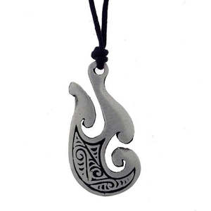 Hook Koru Pewter Pendant