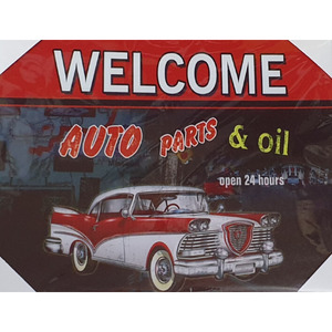 Wall Art: Welcome Auto Parts Canvas Print