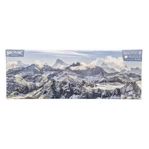 Puzzles Model Games: Winter Mountains Panoramic Jigsaw - 1000pc