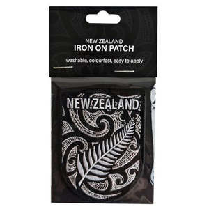 Tattoo Fern New Zealand Sheild Iron On Patch