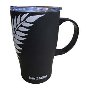 Black White Fern Travel Mug - 500ml