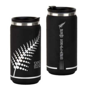 Drink Bottles Travel Mugs: Silver Fern Kiwi Pride Metal Travel Mug 350ml